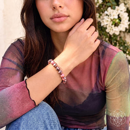 The Love Frequency – Rhodonite Bracelet of Forgiveness