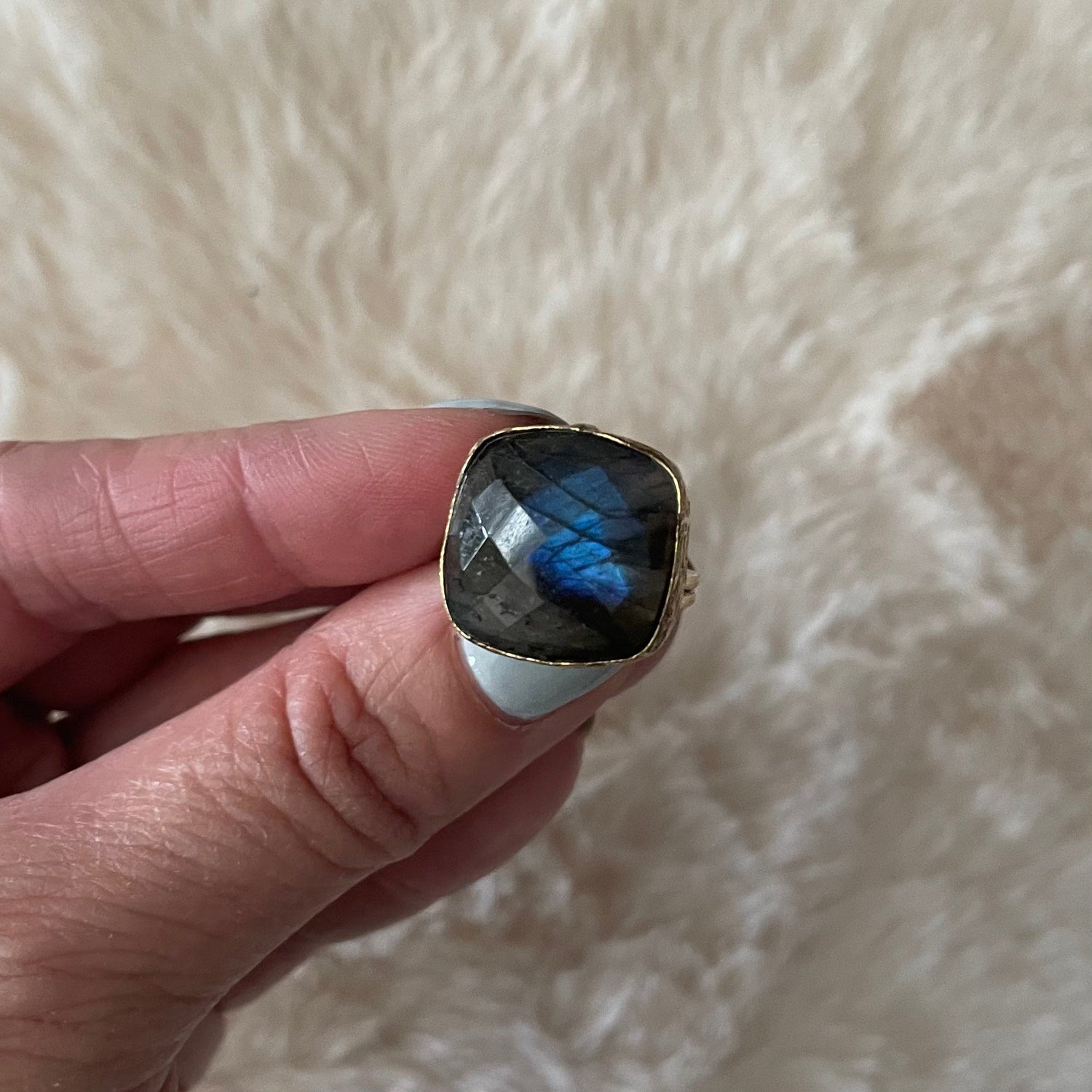 Cushion Cut Gemstone Ring