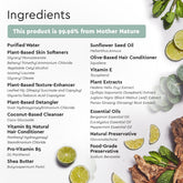 Puracy silicone and sulfate-free conditioner bottle with ingredients label showing natural, nourishing hair care ingredients.