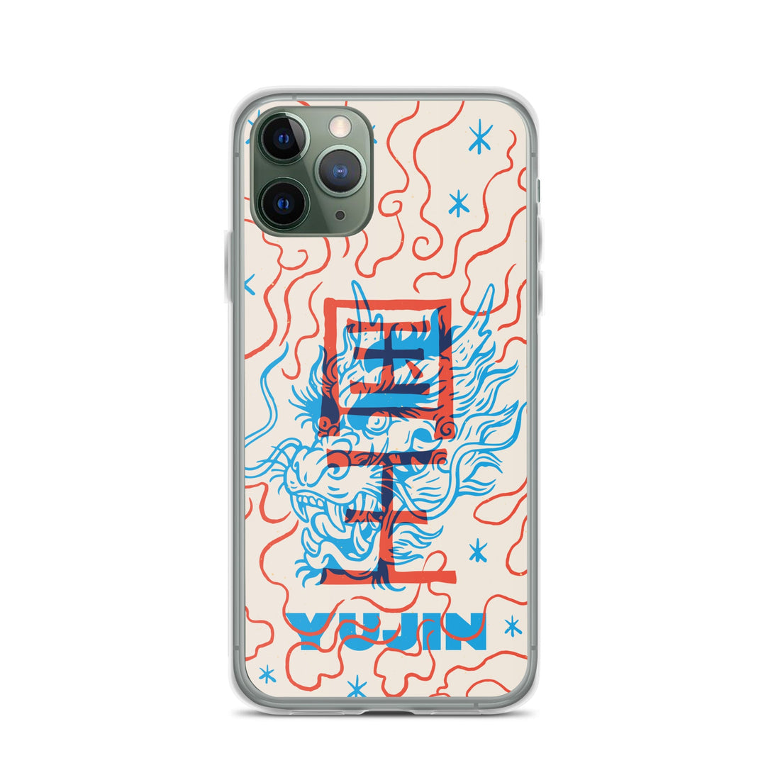 Japanese Dragon iPhone case featuring a detailed dragon illustration, designed for iPhone models, by Yūjin Clothing.