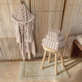 Unisex Ultraplush Australian cotton bathrobe in sand color, featuring a soft fabric and relaxed fit from Italic.