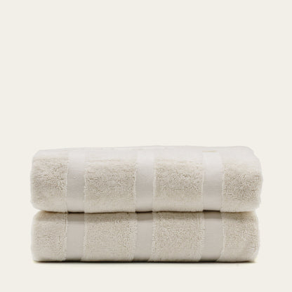 Soft Capri Australian Cotton Bath Towel by Italic with plush texture and white color, perfect for home bathroom use.