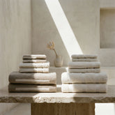 Soft white Capri Australian Cotton bath towel from Italic, showcasing plush, absorbent fabric with a smooth finish.