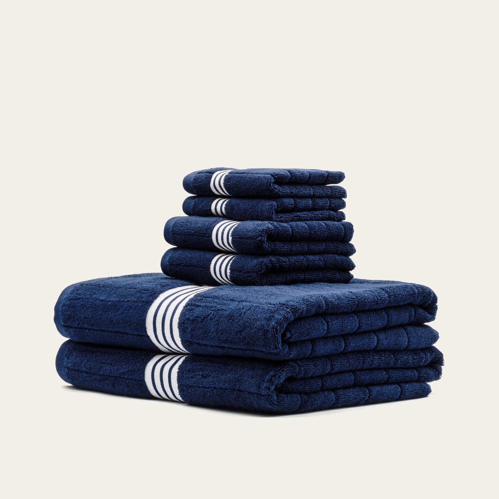 Set of two Nautilus Australian Cotton Bath Towels by Italic, soft, plush, and absorbent for luxurious home bath use.
