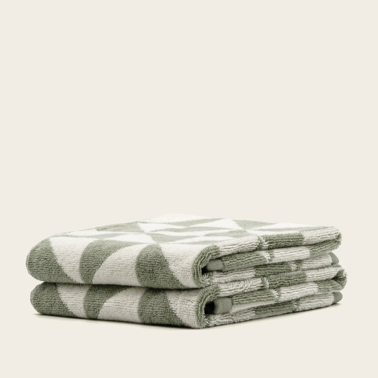 Set of two Umbra Australian Cotton Bath Towels in soft, plush fabric with a clean, modern design for home use.