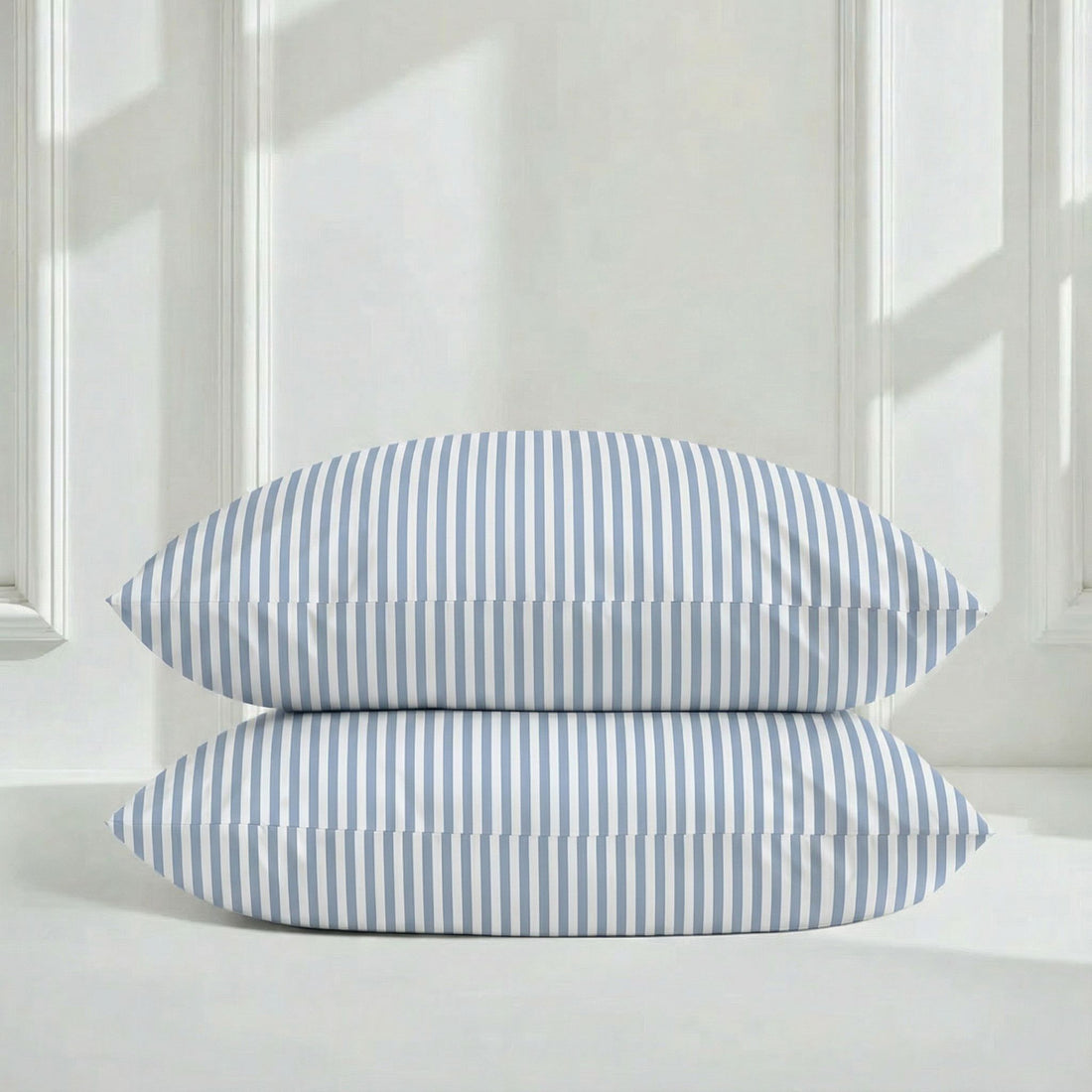 Elegant Luxe Australian Sateen pillowcase set by Italic, featuring smooth, shiny fabric for a luxurious bedroom look.
