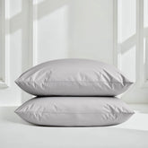 Luxe Australian sateen pillowcase set by Italic, soft and smooth bed pillow covers in a neutral color, home bedroom decor.