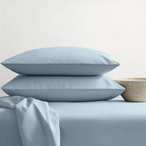 Soft Luxe Australian Sateen Sheet Set by Italic, featuring smooth, silky bed sheets in a cozy bedroom setting.