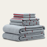 Soft Deia Australian cotton towel from Italic, shown in natural beige color, perfect for home or bed use.