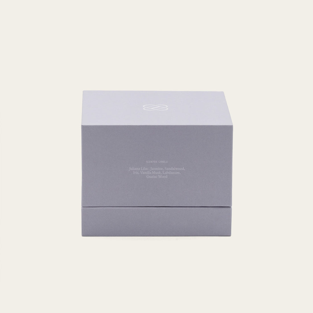 Lavender-colored ceramic candle holder with a soy wax candle from Italic, showcasing a smooth, glazed finish and elegant design.
