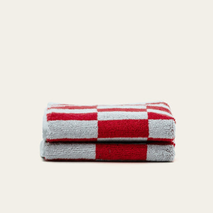 White Pietra Australian Cotton Towels by Italic, soft and plush with a textured weave, displayed folded on a neutral background.