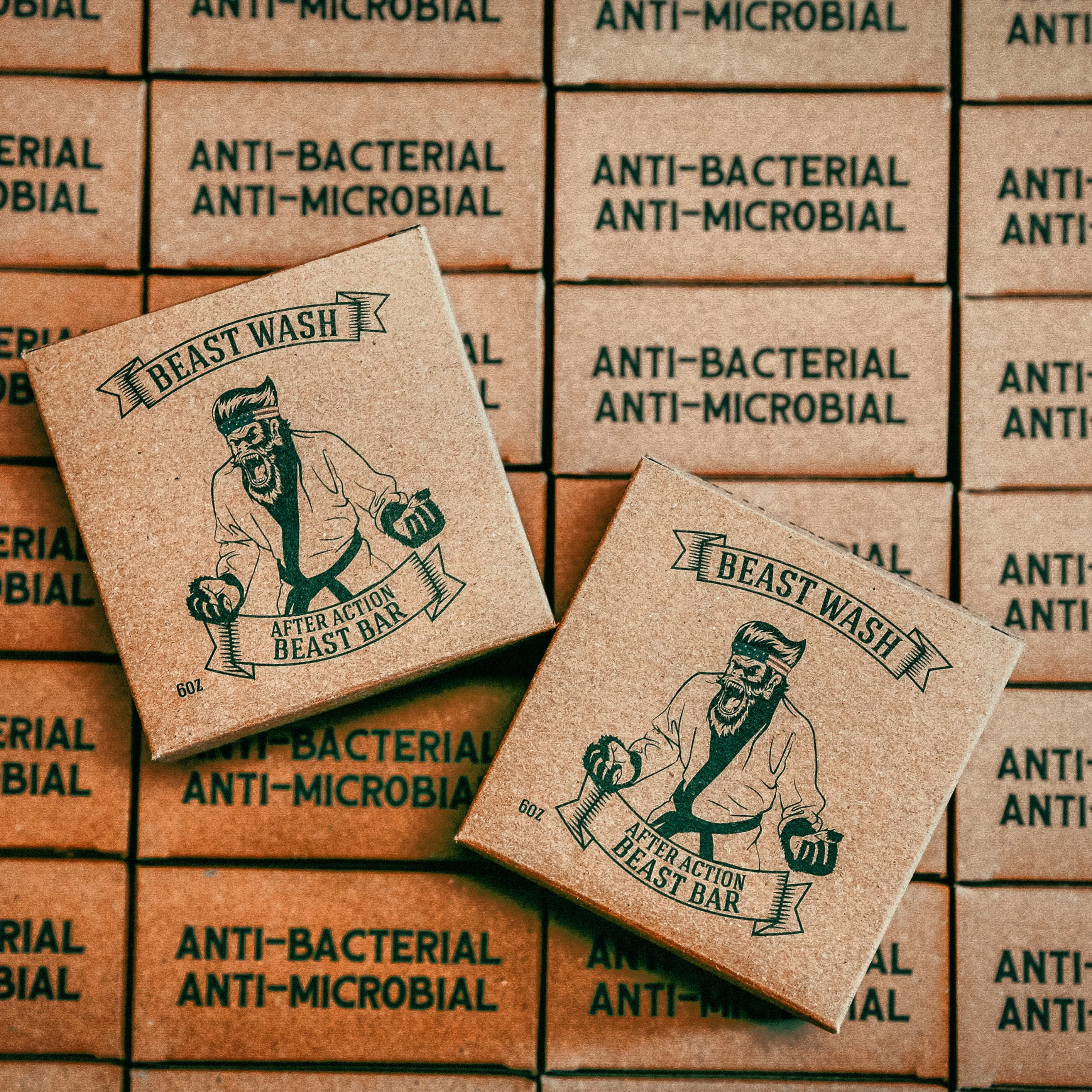 Johnny Slicks After Action Beast Bar soap, natural bar soap with rugged design, ideal for cleansing and grooming.