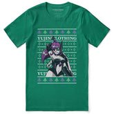 Yūjin Clothing Cypher Girl Christmas T-Shirt featuring festive holiday design on a comfortable casual tee.