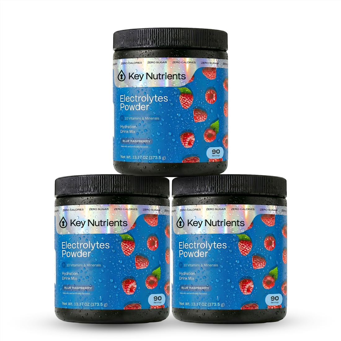 Key Nutrients Electrolyte Recovery Plus Powder in Lemonade flavor, sugar-free electrolyte powder for hydration and recovery.