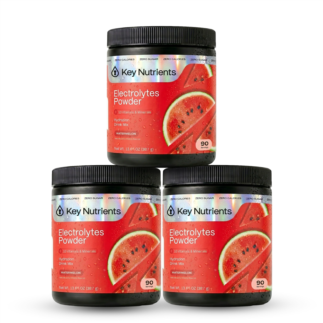 Key Nutrients Electrolyte Recovery Plus Powder in Lemonade flavor, sugar-free electrolyte powder for hydration and replenishment.