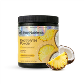 Key Nutrients Electrolyte Recovery Plus Powder in Lemonade flavor, sugar-free electrolyte powder for rehydration, 90 servings.