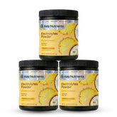 Key Nutrients Electrolyte Recovery Plus Powder in Lemonade flavor, sugar-free electrolyte supplement in a 90-serving container.