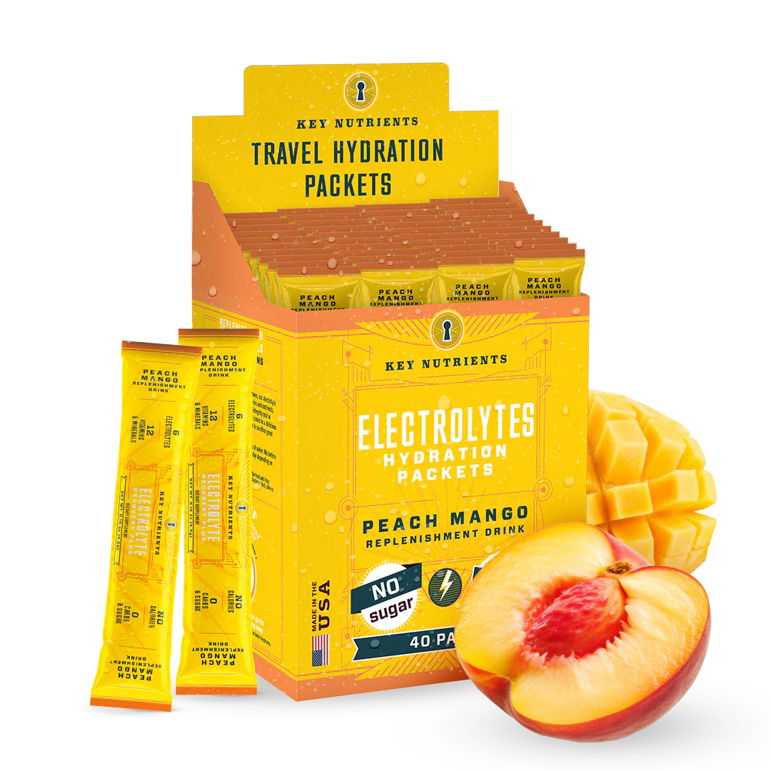 Key Nutrients electrolyte recovery plus powder in lemonade flavor, sugar-free electrolyte supplement for hydration, 90 servings