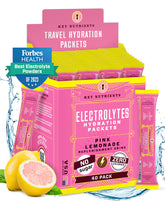 Key Nutrients Electrolyte Recovery Plus Powder in Lemonade flavor, sugar-free electrolyte supplement for hydration, 90 servings.