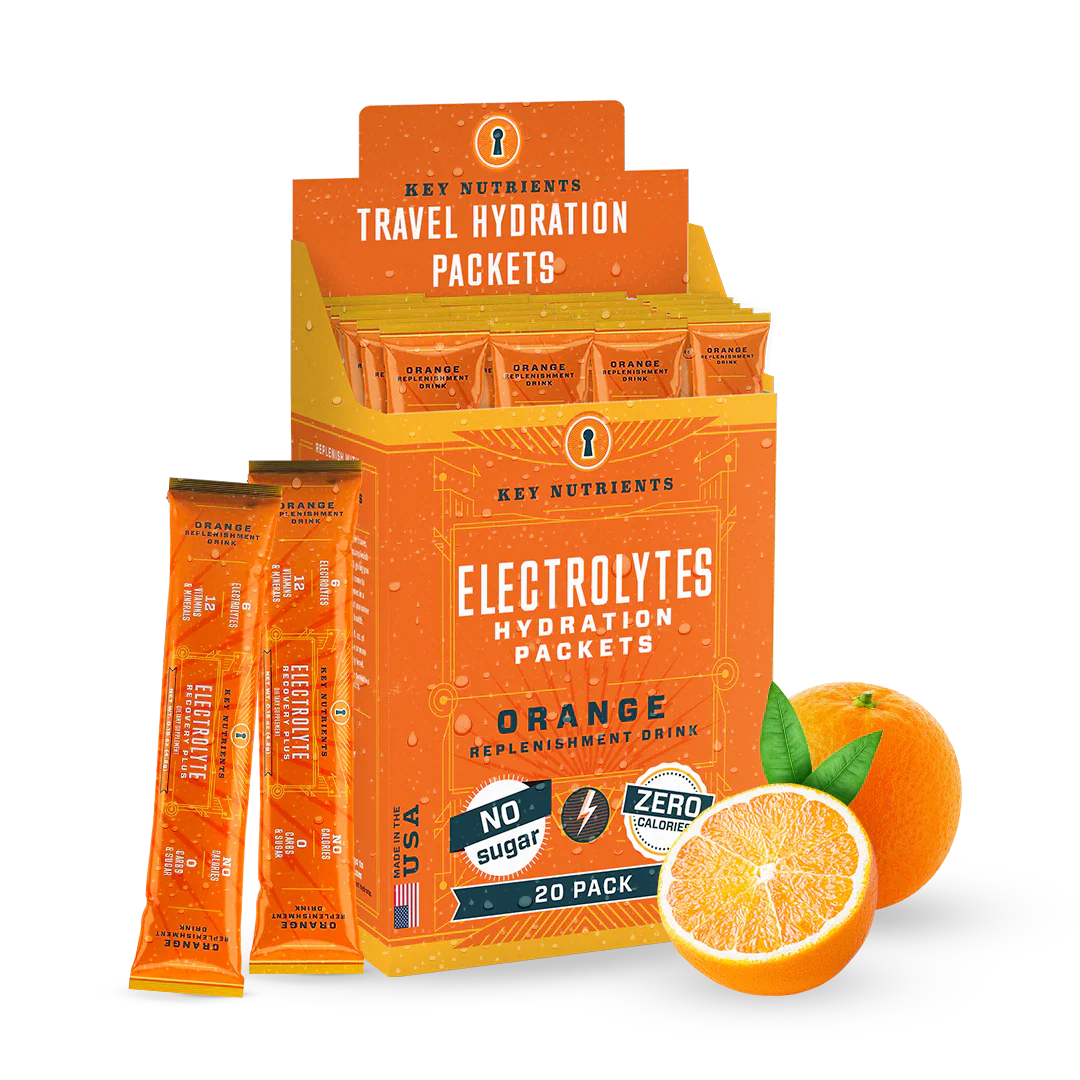 Key Nutrients Electrolyte Recovery Plus Powder in Lemonade flavor, sugar-free electrolyte powder for hydration and recovery.