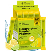 Key Nutrients Sugar-Free Electrolyte Recovery Plus Powder in Lemonade flavor, 90 servings, mineral and electrolyte drink powder.