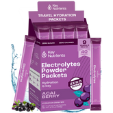 Key Nutrients electrolyte recovery plus powder in lemonade flavor, sugar-free electrolyte mix for rehydration, 90 servings.