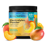 Key Nutrients Electrolyte Recovery Plus Powder in Lemonade flavor, sugar-free electrolyte powder in a 90-serving container.