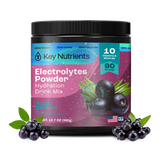 Key Nutrients Electrolyte Recovery Plus Powder in Lemonade flavor, sugar-free electrolyte drink mix for rehydration, 90 servings