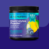 Key Nutrients electrolyte recovery plus powder in lemonade flavor, sugar-free electrolyte supplement for hydration, 90 servings.