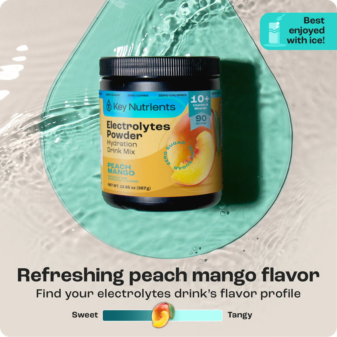 Key Nutrients Electrolyte Recovery Plus Powder in Lemonade flavor, sugar-free electrolyte supplement for hydration and recovery.