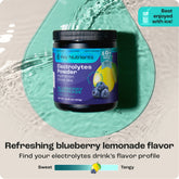 Key Nutrients Electrolyte Recovery Plus Powder in Lemonade flavor, sugar-free electrolyte powder for hydration, 90 servings.