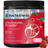 Key Nutrients Electrolyte Recovery Plus Powder in Lemonade flavor, sugar-free electrolyte powder for hydration and replenishment.