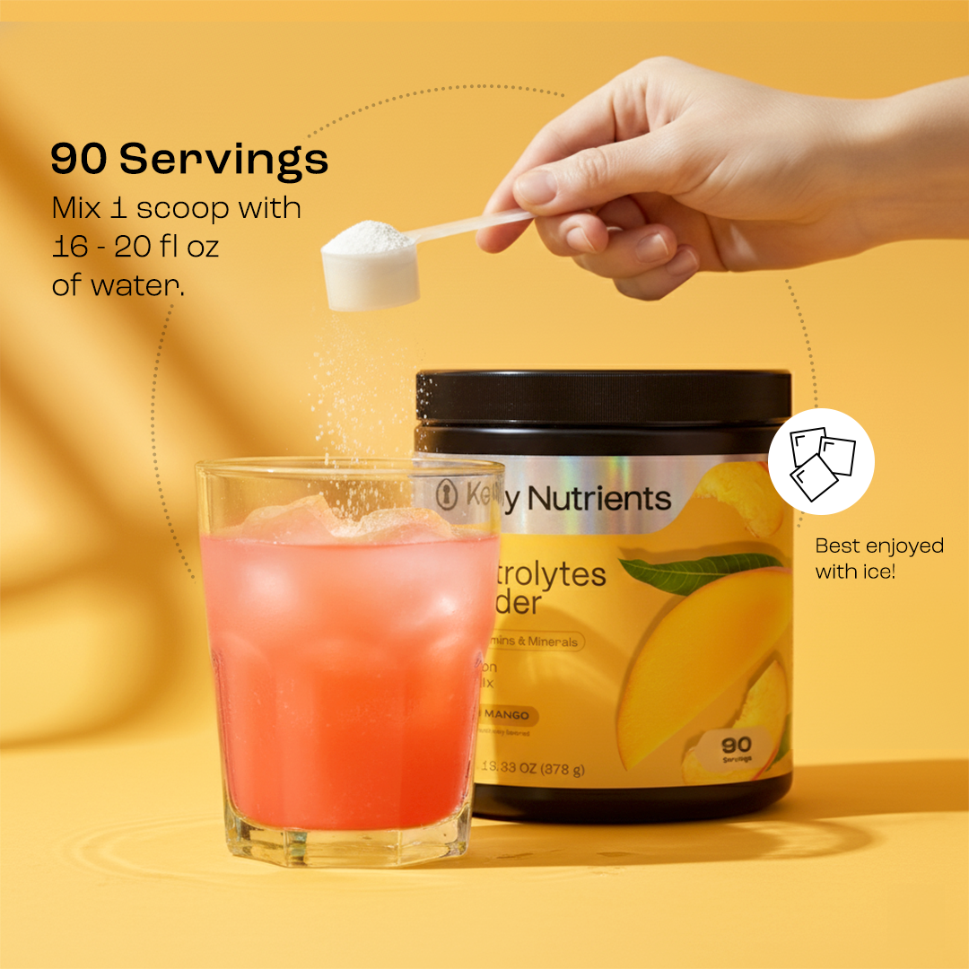 Key Nutrients Electrolyte Recovery Plus Powder in Lemonade flavor, sugar-free electrolyte powder for hydration, 90-serving container.