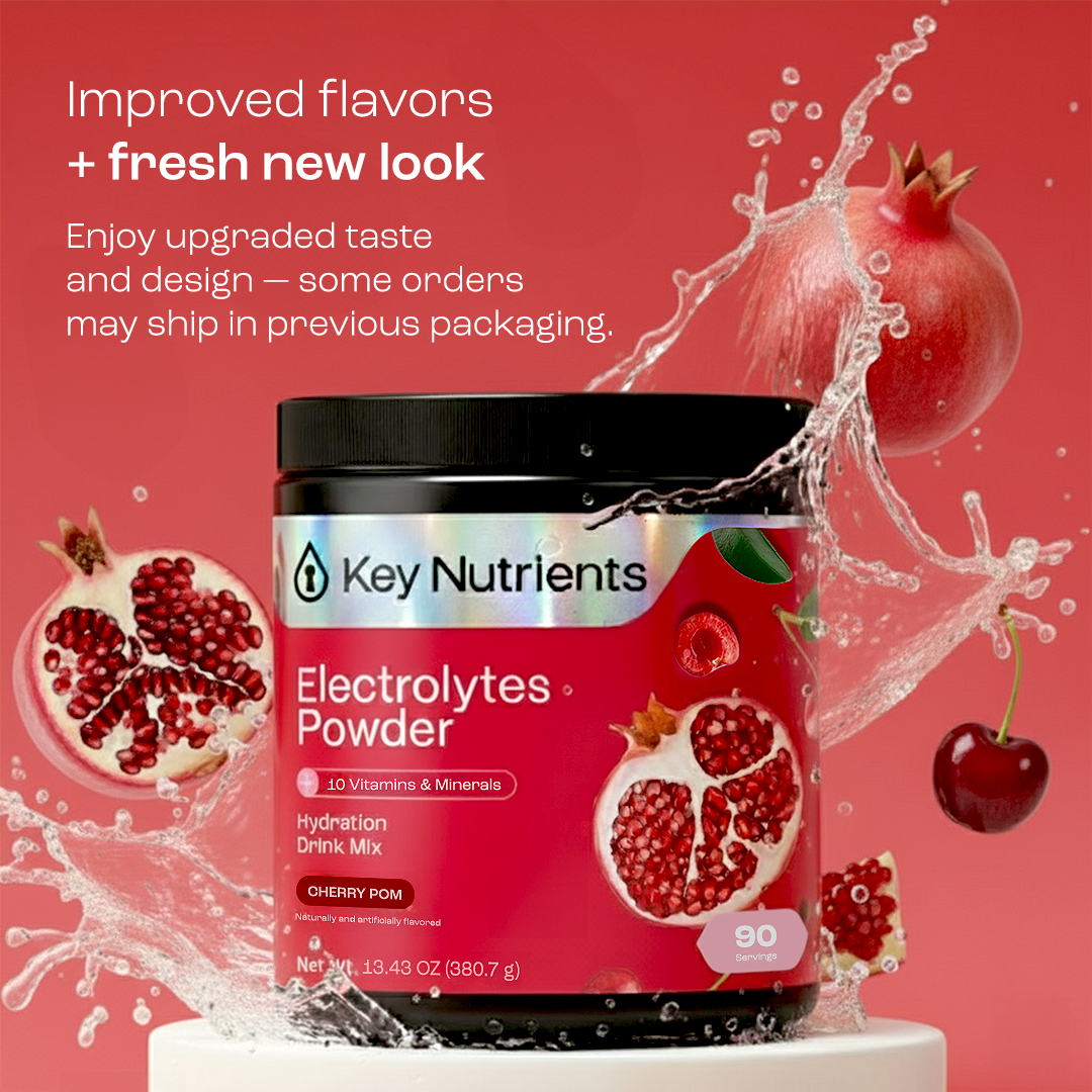 Key Nutrients Electrolyte Recovery Plus Powder in Lemonade flavor, sugar-free electrolyte supplement for hydration and recovery.