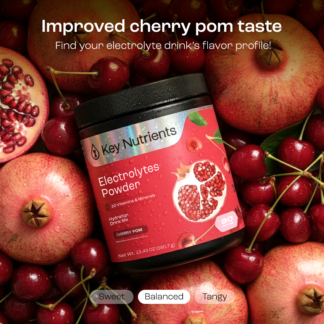 Key Nutrients Electrolyte Recovery Plus Powder in Lemonade flavor, sugar-free electrolyte powder for hydration and recovery.