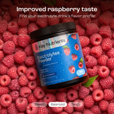 Key Nutrients Electrolyte Recovery Plus Powder in Lemonade flavor, sugar-free electrolyte powder for hydration, 90 servings.