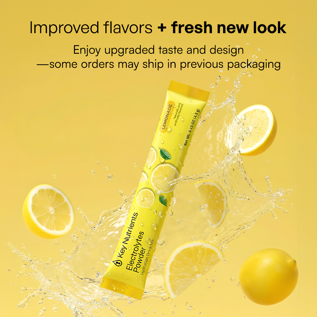 Key Nutrients Electrolyte Recovery Plus Powder in Lemonade flavor, sugar-free electrolyte powder for rehydration and recovery.