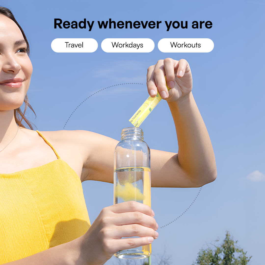 Key Nutrients Electrolyte Recovery Plus Powder in Lemonade flavor, sugar-free electrolyte powder for hydration, 90 servings.