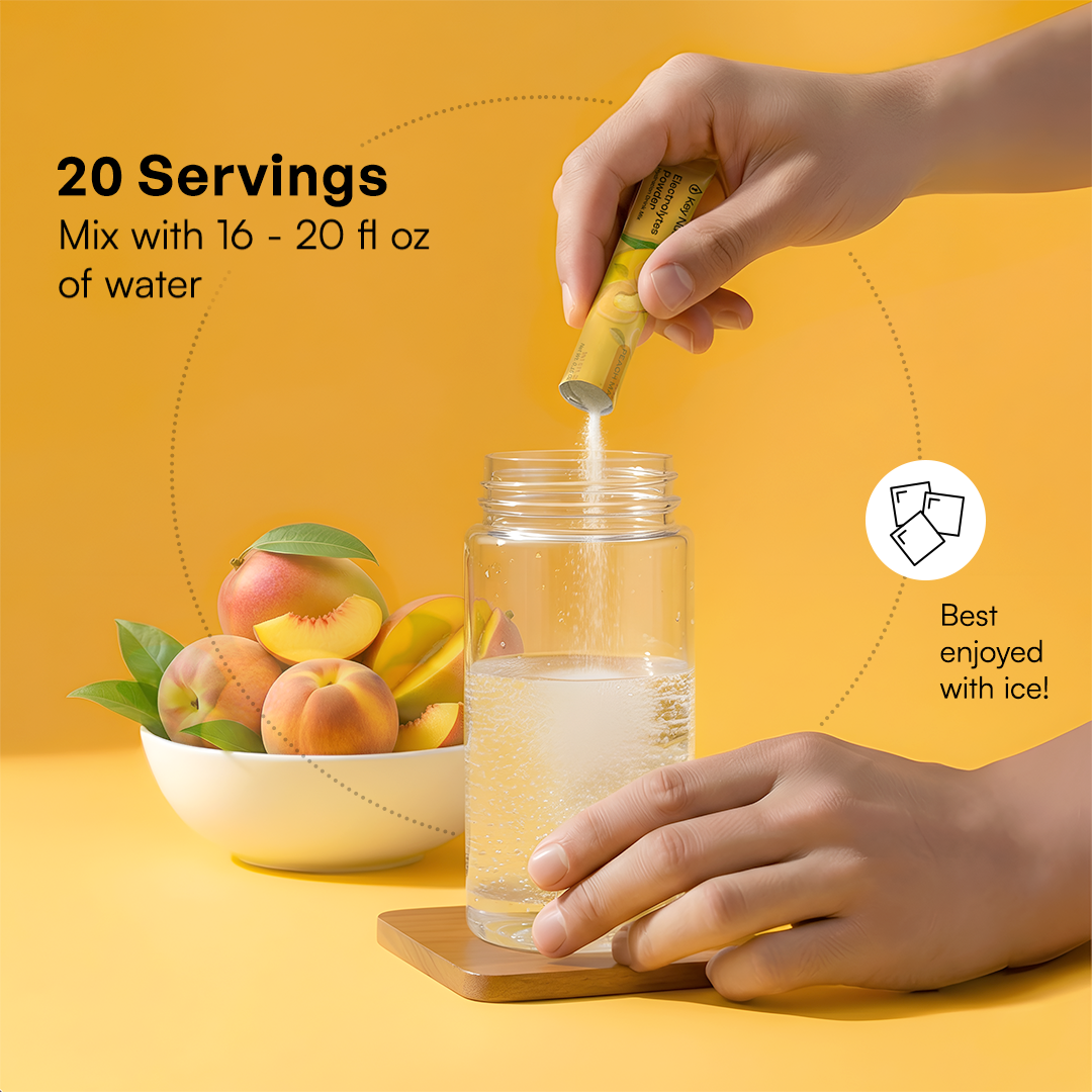 Key Nutrients Electrolyte Recovery Plus Powder in Lemonade flavor, sugar-free electrolyte powder for hydration, 90 servings.