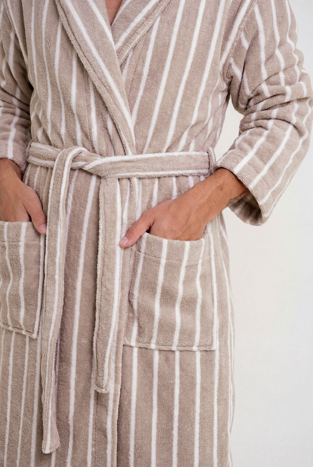 Unisex Ultraplush Australian Cotton Bathrobe by Italic, soft and cozy with a plush texture, displayed on a hanger.