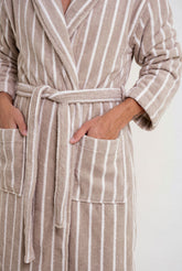 Unisex Ultraplush Australian Cotton Bathrobe by Italic, soft and cozy with a plush texture, displayed on a hanger.