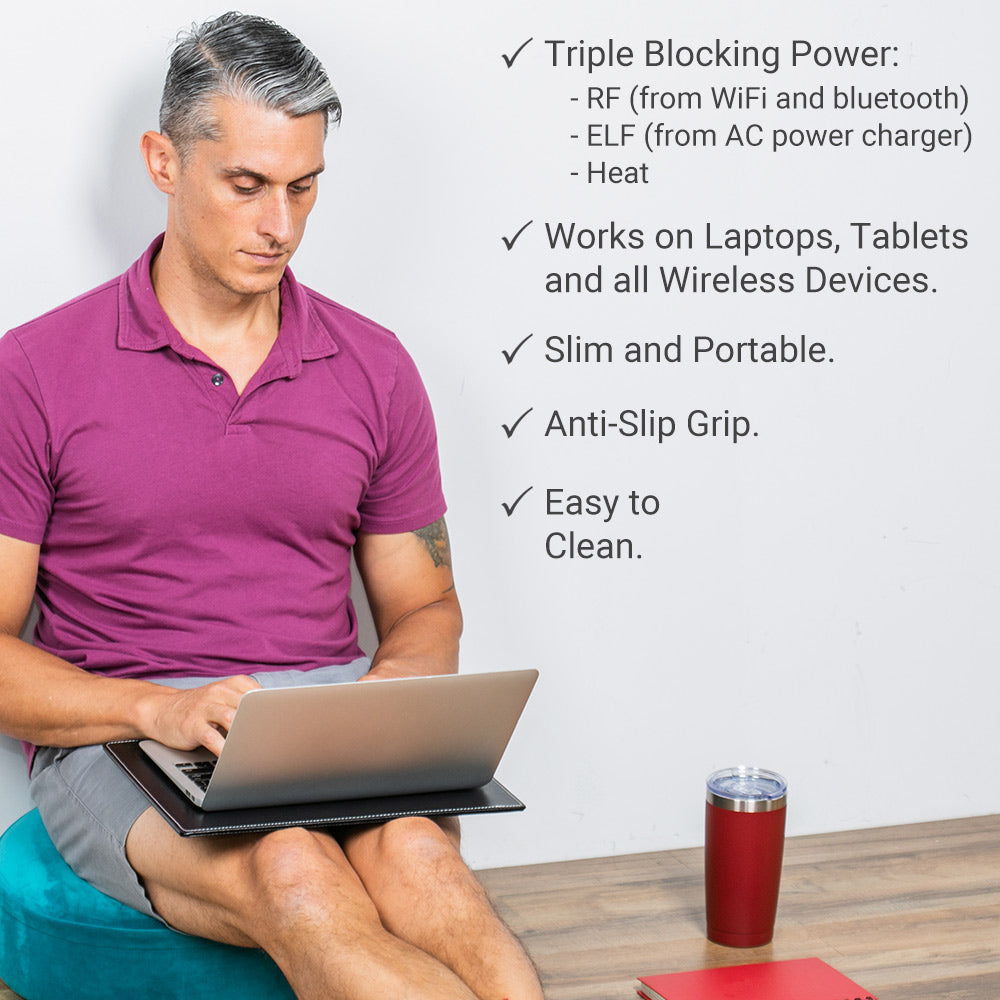 Shield Your Body SYB Laptop Pad for home and garden, ergonomic design to support comfortable laptop use and improve posture.