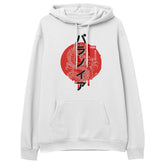 Black Yūjin Clothing Legend Hoodie with front logo and cozy drawstring hood, perfect for casual wear and street style.