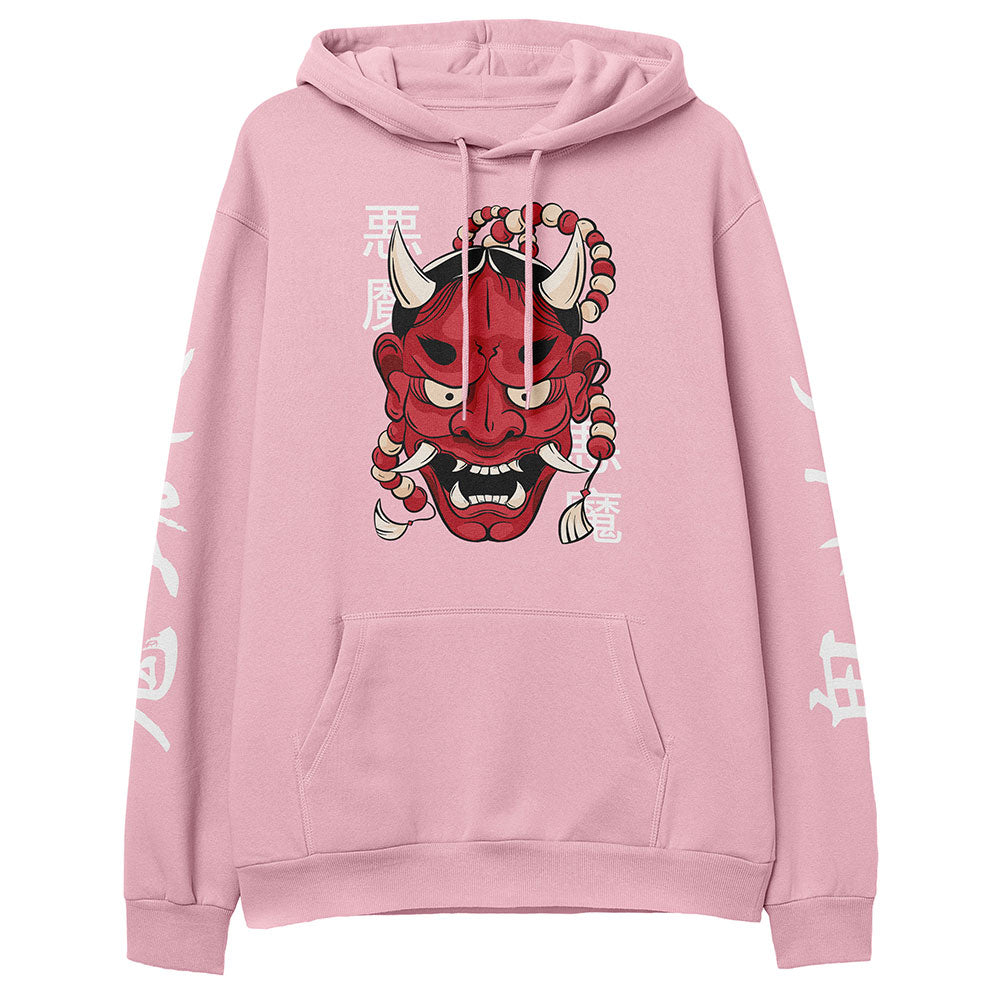 Yūjin Clothing Hannya Demon Mask hoodie featuring a detailed Japanese demon mask design on a comfortable hoodie.