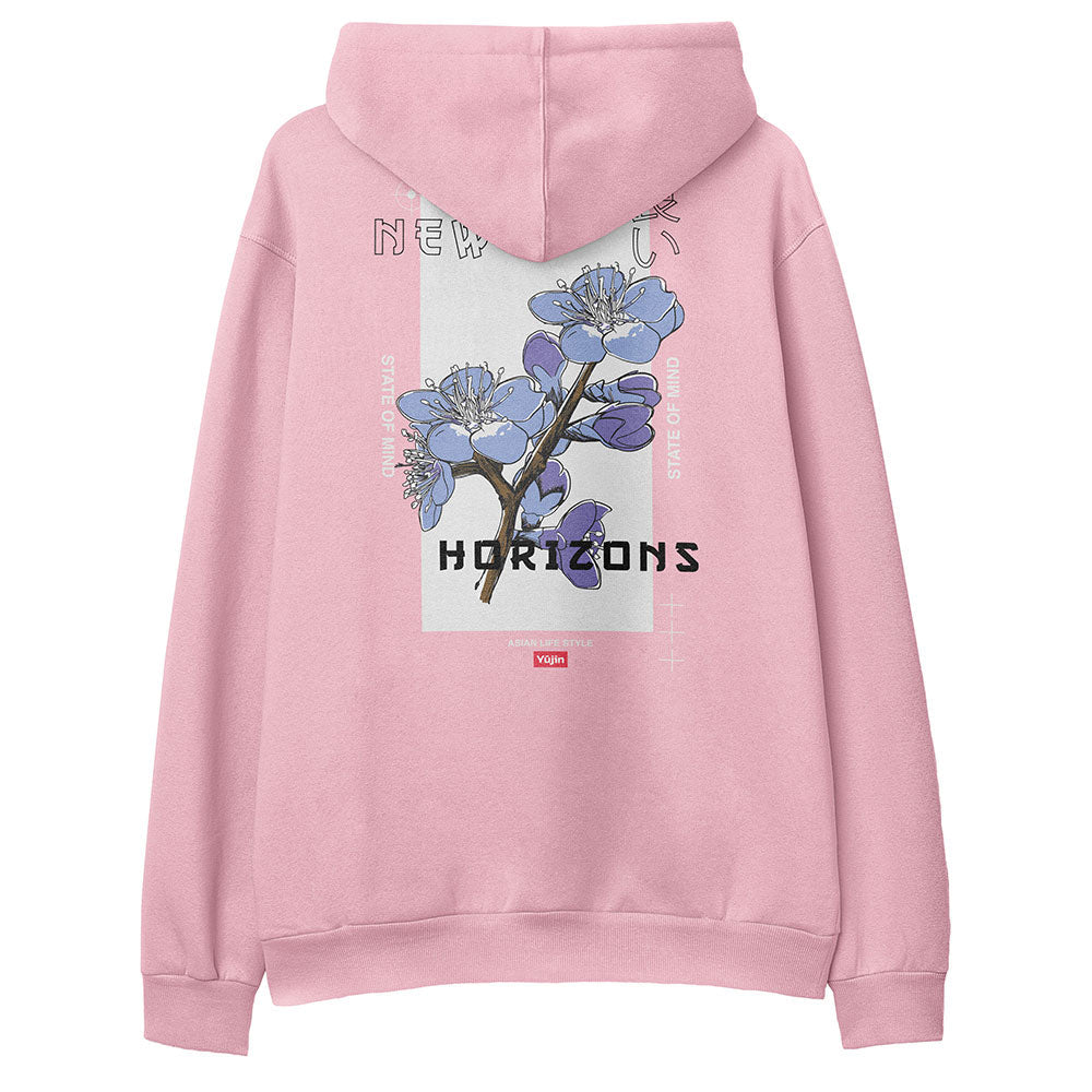 Yūjin Clothing Horizons Hoodie in soft fabric with a relaxed fit, featuring a minimalist design and hood for casual wear.