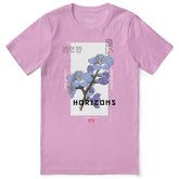 Yūjin Clothing Horizons T-Shirt featuring a casual fit with a graphic design on the front, made from soft, breathable fabric.