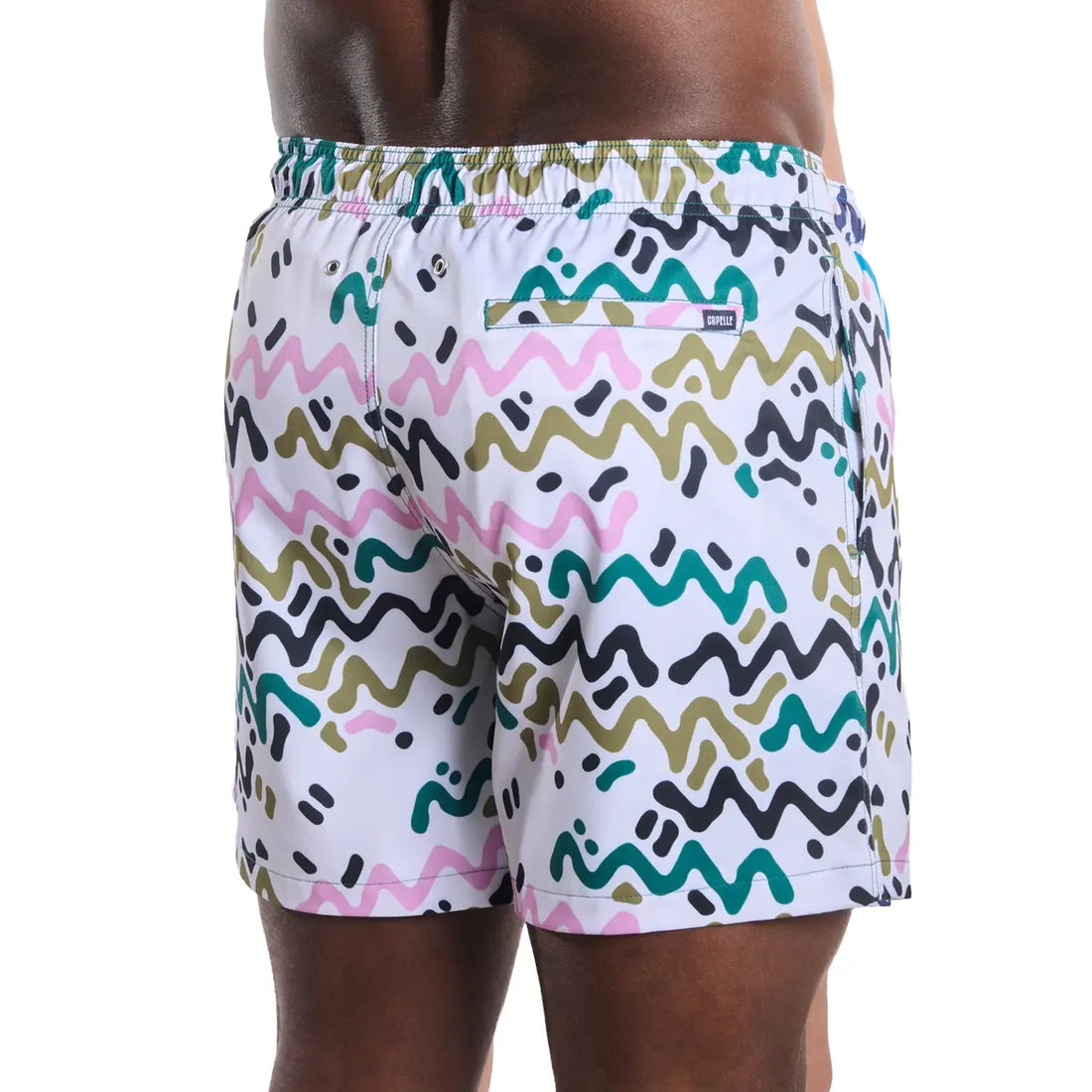 Men’s Premium Compression-Lined Hybrid Shorts – Line Rush-Orchid and Kelp