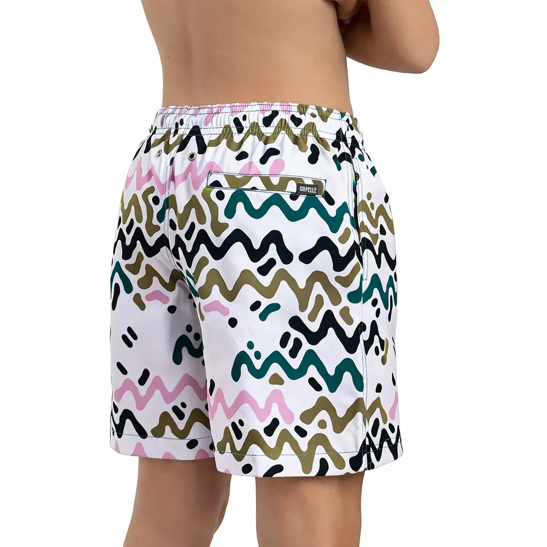 Boys Hybrid Swim &amp; Play Shorts – Line Rush - Orchid and Kelp