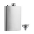 Matte black 8 oz stainless steel liquor flask from Liquor Geeks, designed for convenient barware use.