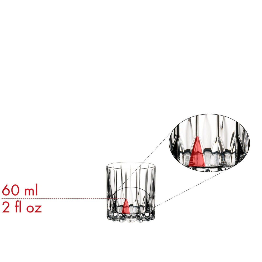 Two-pack of Liquor Geeks Riedel Drink Specific Rocks Glassware, clear barware glasses for spirits and cocktails.